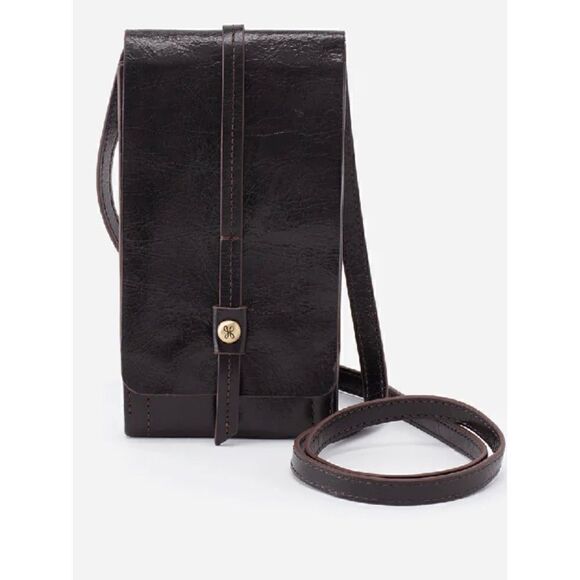 HOBO Token Black Leather Wallet Crossbody NEW with Tags - Picture 1 of 6